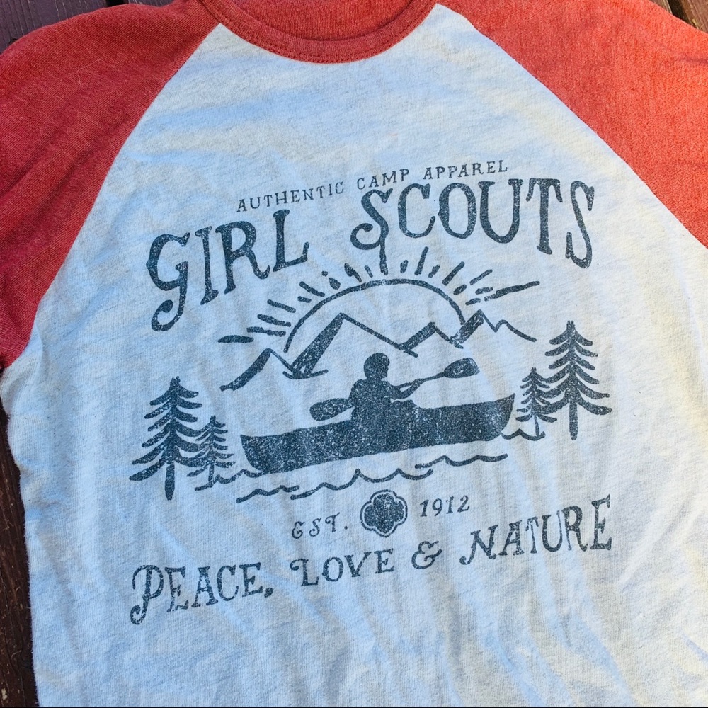 SOLD- Girl Scouts Camp long Sleeve Shirt - Picture 2 of 5